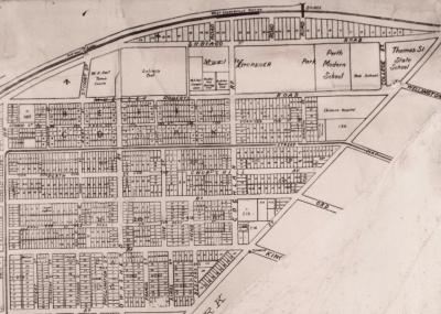 PHOTOGRAPH: 'MAP OF SUBIACO POST 1916'.