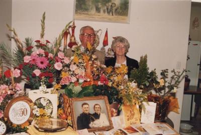 PHOTOGRAPH: MR & MRS TOM FERNIHOUGH ON THEIR 50TH WEDDING ANNIVERSARY