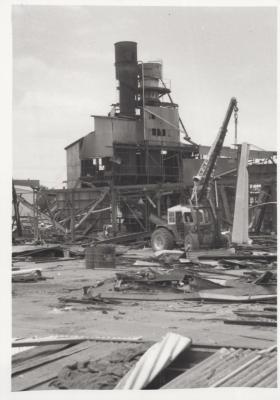 PHOTOGRAPH: DEMOLITION OF METTERS FACTORY, 1986