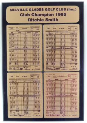 PLAQUE - RITCHIE SMITH SCORECARDS - 1995 MENS CHAMPIONSHIP