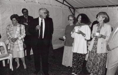 PHOTOGRAPH: OPENING OF MUSEUM'S POSTCARD EXHIBIT,11/4/96