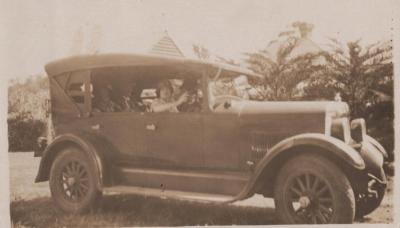 PHOTOGRAPH: CARS AND PEOPLE POSSIBLY CONNECTED WITH PHIL MATSON - DEACCESSION