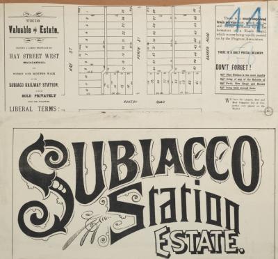 ESTATE PLAN (DIGITAL): SUBIACO STATION ESTATE, 1895