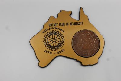 ROTARY CLUB OF KELMSCOTT 25TH YEAR PENNY MOMENTO