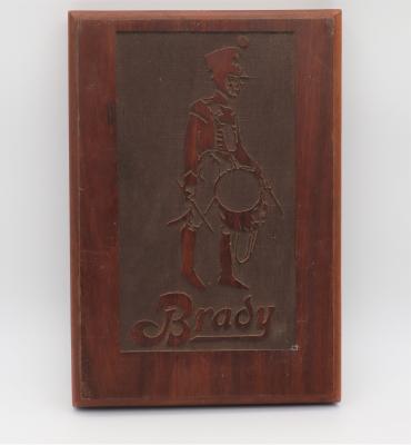 PLAQUE, ADVERTISING - BRADY DRUM