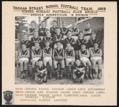 PHOTOGRAPH: THOMAS STREET SCHOOL FOOTBALL TEAM, 1959