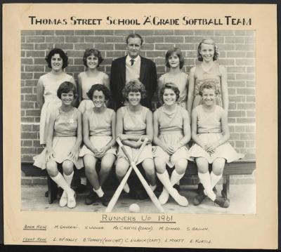 PHOTOGRAPH: THOMAS STREET SCHOOL SOFTBALL TEAM, 1961