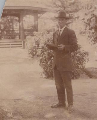 PHOTOGRAPH: J. MARTIN NEAR ROTUNDA IN RANKIN GARDENS, CIRCA 1926