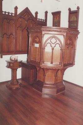 PHOTOGRAPH: MUSEUM INTERIOR - PULPIT ROOM, SOUTHEAST CORNER