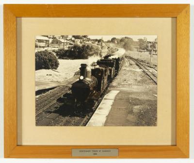 PHOTOGRAPH (FRAMED): CENTENARY TRAIN AT SUBIACO, 1981