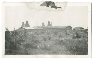 PHOTOGRAPH: CALYX POTTERY WORKS, KILNS AND BUILDINGS