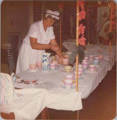 PHOTOGRAPH: MORNING TEA, FROM THE ALBUM OF DERBY ROAD CHURCH SESQUICENTENARY 1829-1979