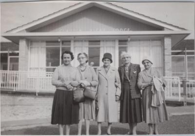 PHOTOGRAPH: LADIES AT CLAUDIA HICKS LODGE, FROM METHODIST CHURCH DERBY ROAD ALBUM