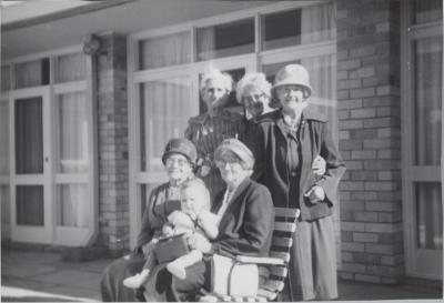 PHOTOGRAPH: LADIES AT CLAUDIA HICKS LODGE, FROM METHODIST CHURCH DERBY ROAD ALBUM