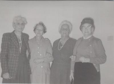 PHOTOGRAPH: LADIES AT CLAUDIA HICKS LODGE, FROM METHODIST CHURCH DERBY ROAD ALBUM