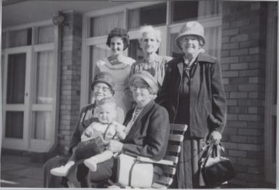 PHOTOGRAPH: LADIES AT CLAUDIA HICKS LODGE, FROM METHODIST CHURCH DERBY ROAD ALBUM