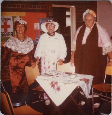 PHOTOGRAPH: THREE WOMEN, FROM THE ALBUM OF DERBY ROAD CHURCH SESQUICENTENARY 1829-1979