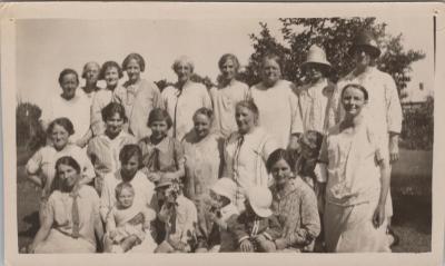 PHOTOGRAPH: GROUP OF LADIES, FROM ALBUM OF PHOTOGRAPHS METHODIST CHURCH DERBY ROAD - LADIES GUILD ACTIVITIES PRE 1931 TO 1934