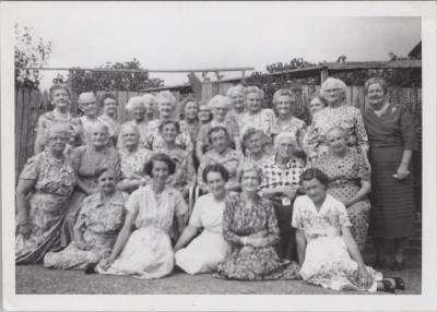 PHOTOGRAPH: GROUP OF LADIES 1958 OR LATER, FROM ALBUM OF PHOTOGRAPHS METHODIST CHURCH DERBY ROAD