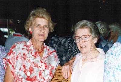 PHOTOGRAPH: SUBIACO UNITING CHURCH LADIES' GUILD CHRISTMAS PARTY 1989, JOAN BARRIE AND MRS RENE LAMB
