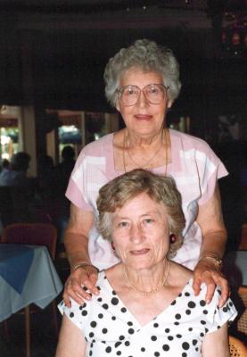 PHOTOGRAPH: SUBIACO UNITING CHURCH LADIES' GUILD CHRISTMAS PARTY 1989, MRS EDITH MATHER AND MRS MABS DEE