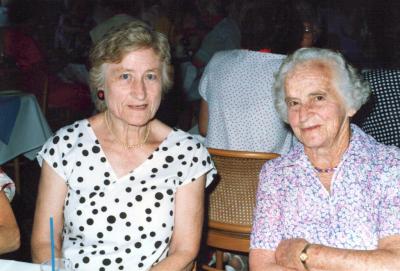 PHOTOGRAPH: SUBIACO UNITING CHURCH LADIES' GUILD CHRISTMAS PARTY 1989, MRS MABS DEE AND MRS EDNA FITCH