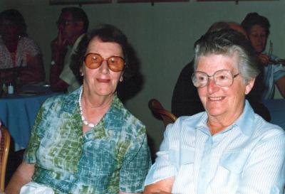 PHOTOGRAPH: SUBIACO UNITING CHURCH LADIES' GUILD CHRISTMAS PARTY 1989, MRS KATH VAUGHAN AND GUEST DES COHEN