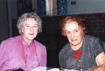 PHOTOGRAPH: SUBIACO UNITING CHURCH LADIES' GUILD CHRISTMAS PARTY 1989, GUEST MISS BERYL JEFFS AND MRS INA TURNER