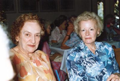 PHOTOGRAPH: SUBIACO UNITING CHURCH LADIES' GUILD CHRISTMAS PARTY 1989, MRS INA TURNER AND GUEST DOROTHY DE PLATTHY