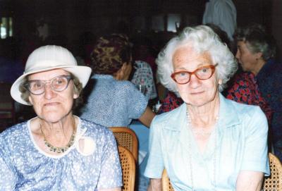 PHOTOGRAPH: SUBIACO UNITING CHURCH LADIES' GUILD CHRISTMAS PARTY 1989, MRS LUCH TURPIN AND MRS WIN RENSHAW