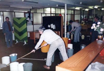 PHOTOGRAPH: HUMES SUBIACO OFFICE - CLEANING UP AFTER FLOOD