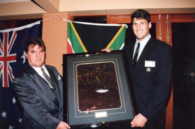PHOTOGRAPH: CIVIC RECEPTION FOR WALLABIES AND SPRINGBOK RUGBY TEAMS 1998