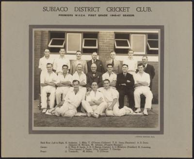 PHOTOGRAPH: SUBIACO DISTRICT CRICKET CLUB 1946-7