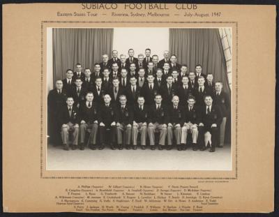 PHOTOGRAPH: SUBIACO FOOTBALL CLUB EASTERN STATES TOUR 1947