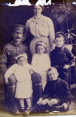 PHOTOGRAPH (COPY): GEORGE MCOUAT WITH WIFE AND 4 CHILDREN