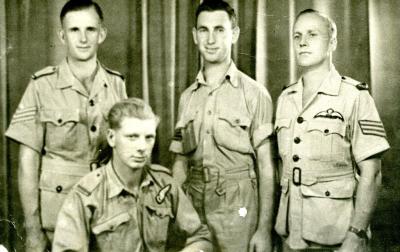 PHOTOGRAPH (DIGITAL): FOUR AIRMEN SECOND WORLD WAR