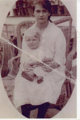 PHOTOGRAPH (DIGITAL): PORTRAIT OF CHARLOTTE MENAGH HOLDING CHILD