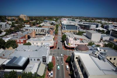 PHOTOGRAPH (DIGITAL): AERIAL PHOTOGRAPH LOOKING WEST ALONG HAY STREET