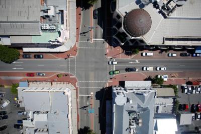 PHOTOGRAPH (DIGITAL): AERIAL PHOTOGRAPH OF THE ROKEBY ROAD AND HAY STREET INTERSECTION