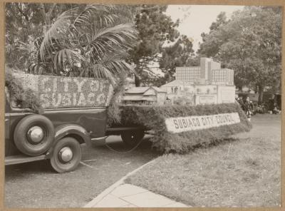 PHOTOGRAPH (DIGITAL): SUBIACO CITY COUNCIL FLOAT, FROM ALBUM 'CELEBRATIONS ON SUBIACO 1952'