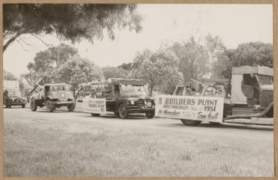 PHOTOGRAPH (DIGITAL): BUILDERS PLANT FLOATS, FROM ALBUM 'CELEBRATIONS ON SUBIACO 1952'