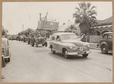 PHOTOGRAPH (DIGITAL): BRITISH TRACTOR PROCESSION, FROM ALBUM 'CELEBRATIONS ON SUBIACO 1952'