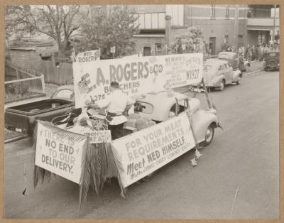 PHOTOGRAPH (DIGITAL): E A ROGERS AND CO BUTCHERS, FROM ALBUM 'CELEBRATIONS ON SUBIACO 1952'