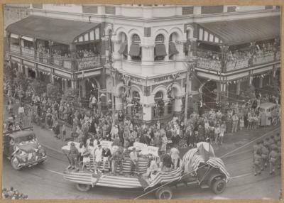 PHOTOGRAPH (DIGITAL): PARADE ON HAY STREET AND ROKEBY ROAD, FROM ALBUM 'CELEBRATIONS ON SUBIACO 1952'