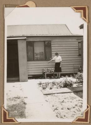 PHOTOGRAPH (DIGITAL): THELMA GREEN WITH POTATOES, FROM CONGDON FAMILY ALBUM