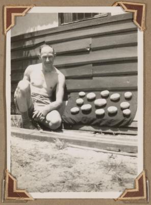 PHOTOGRAPH (DIGITAL): ERNIE GREEN WITH HIS POTATOES, FROM CONGDON FAMILY ALBUM