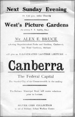 PHOTOGRAPH (DIGITAL): FLYER WEST PICTURE GARDENS BY MR A E BRUCE