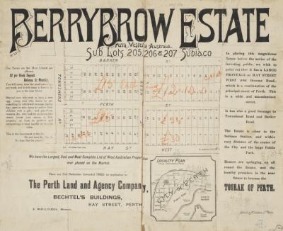 ESTATE PLAN (DIGITAL): BERRYBROW ESTATE SUB LOT 205, 206, 207 SUBIACO