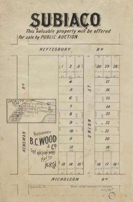 ESTATE PLAN (DIGITAL): SUBIACO BETWEEN NICHOLSON ROAD AND HEYTSBURY ROAD, 1900