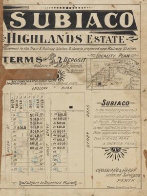 ESTATE PLAN (DIGITAL): SUBIACO HIGHLANDS ESTATE, DERBY ROAD AND ONSLOW ROAD, SHENTON PARK